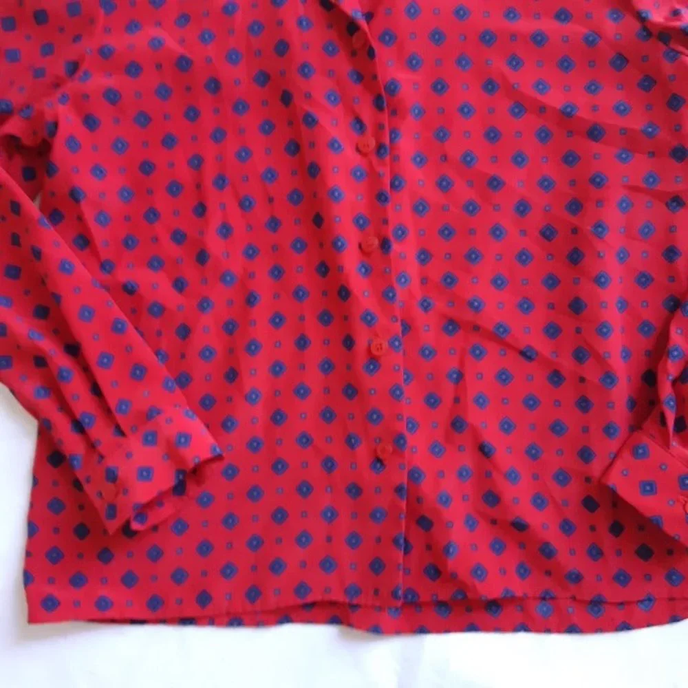 Vintage Haberdashery By Leslie Fay Sportswear Women Button Down Medium Petite 12 - Picture 10 of 12